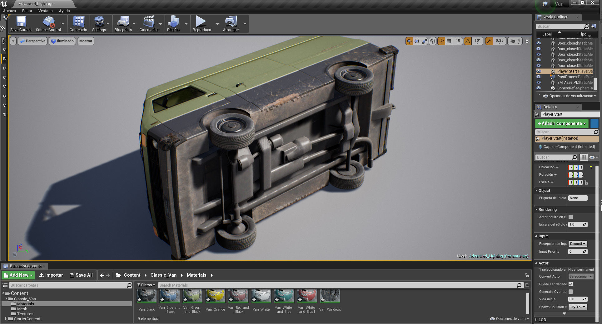 Van vehicle Pack for UE4 Low-poly 3D model_6