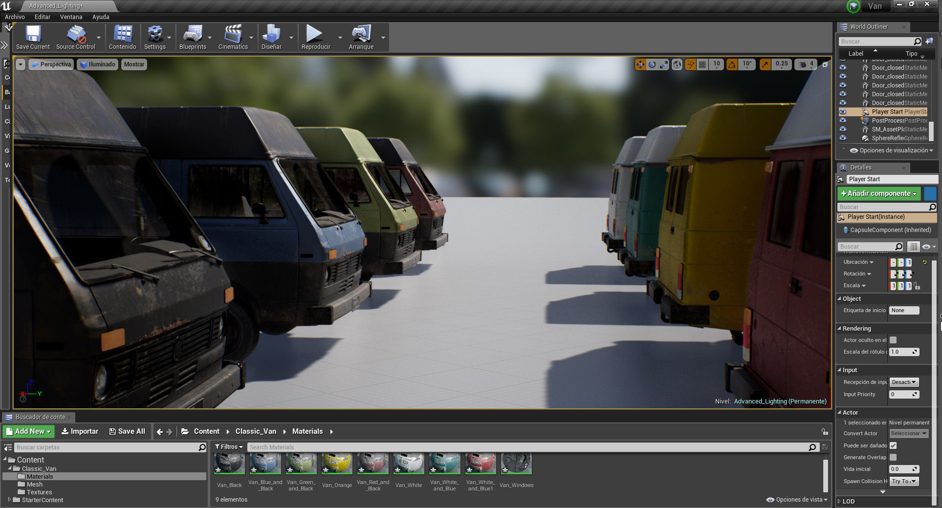 Van vehicle Pack for UE4 Low-poly 3D model_4