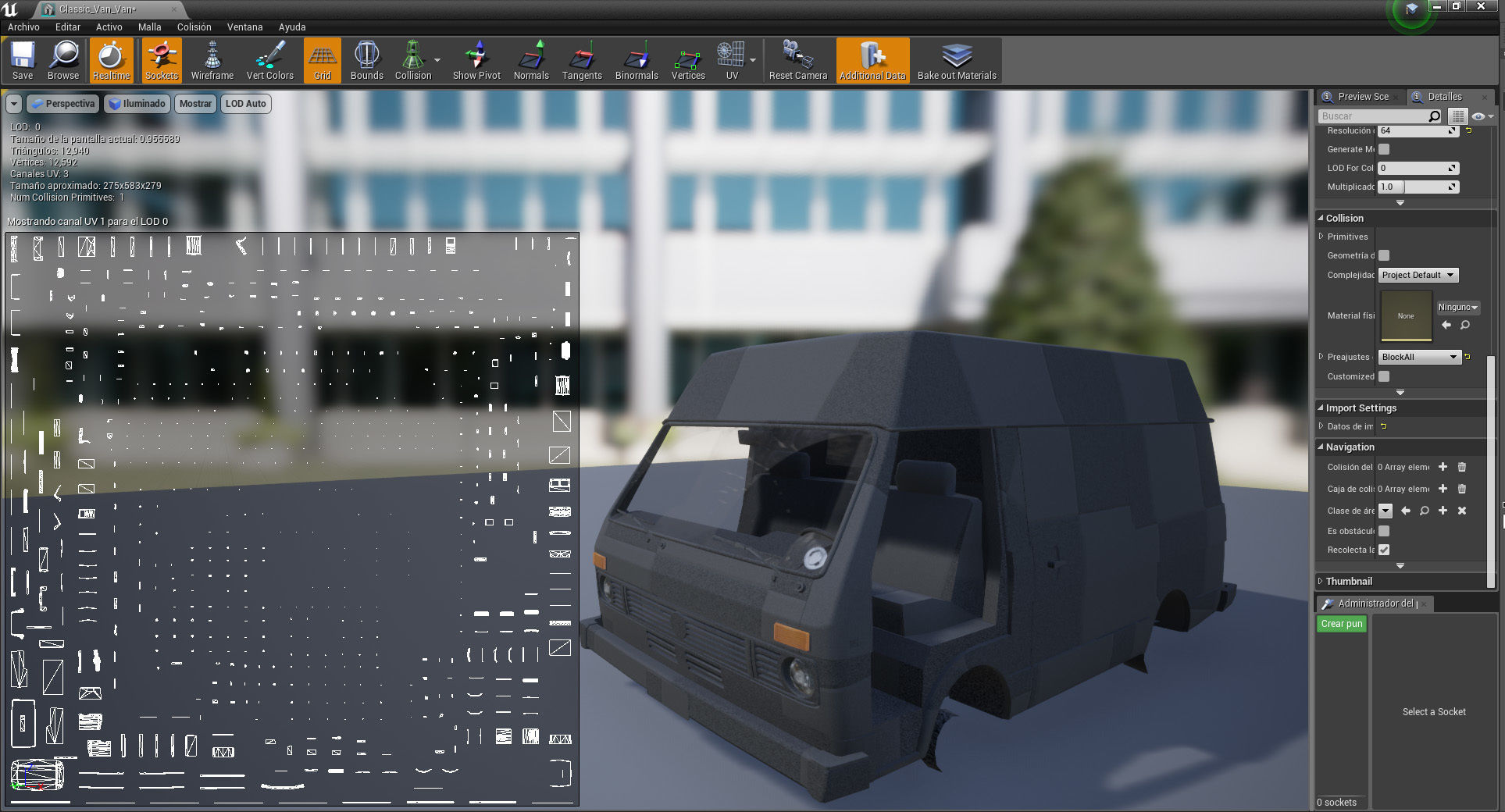 Van vehicle Pack for UE4 Low-poly 3D model_8