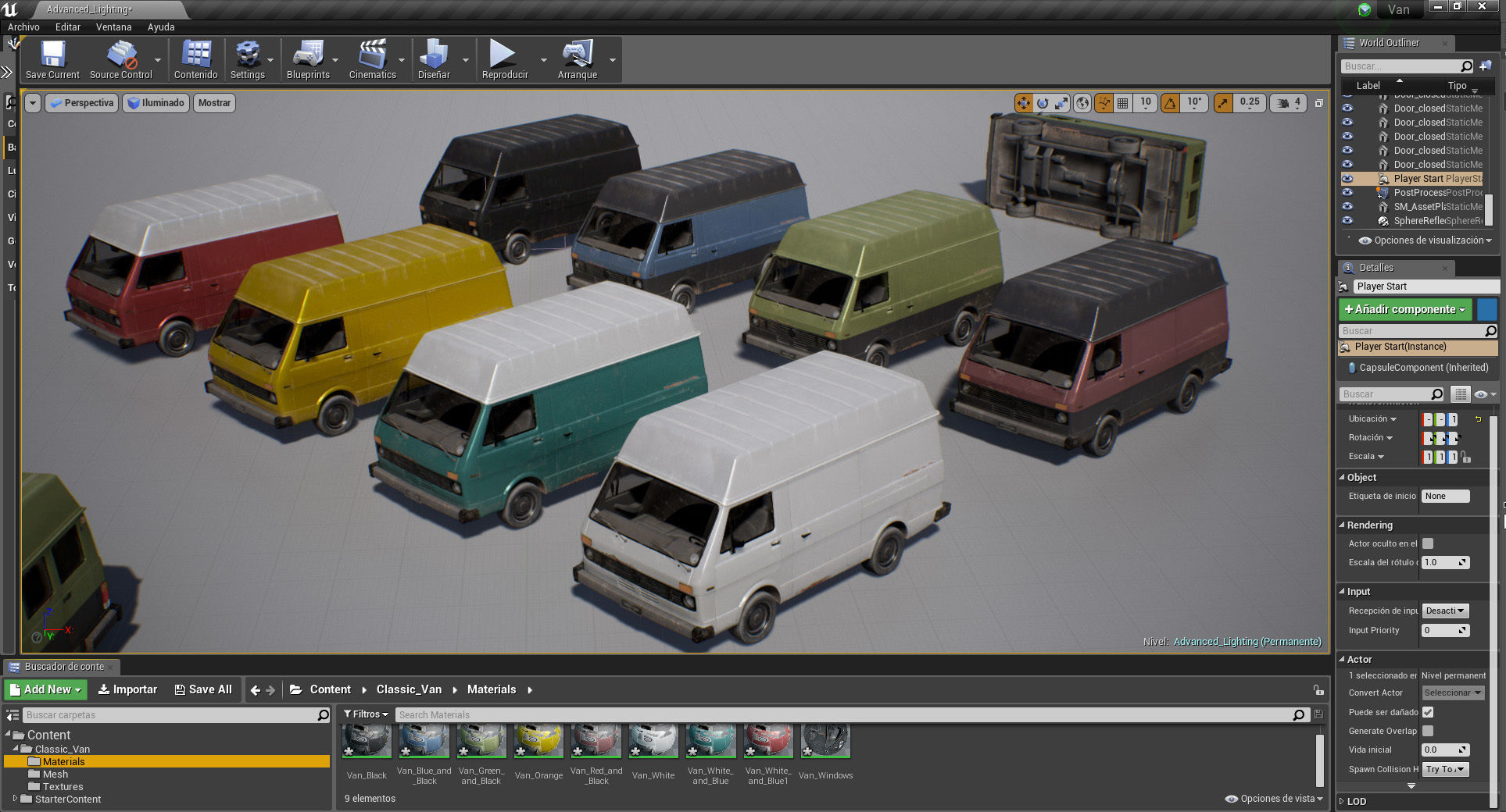Van vehicle Pack for UE4 Low-poly 3D model_2