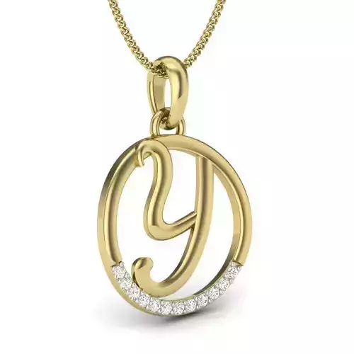 Alphabet-Y pendant 3dm render detail 3D print model