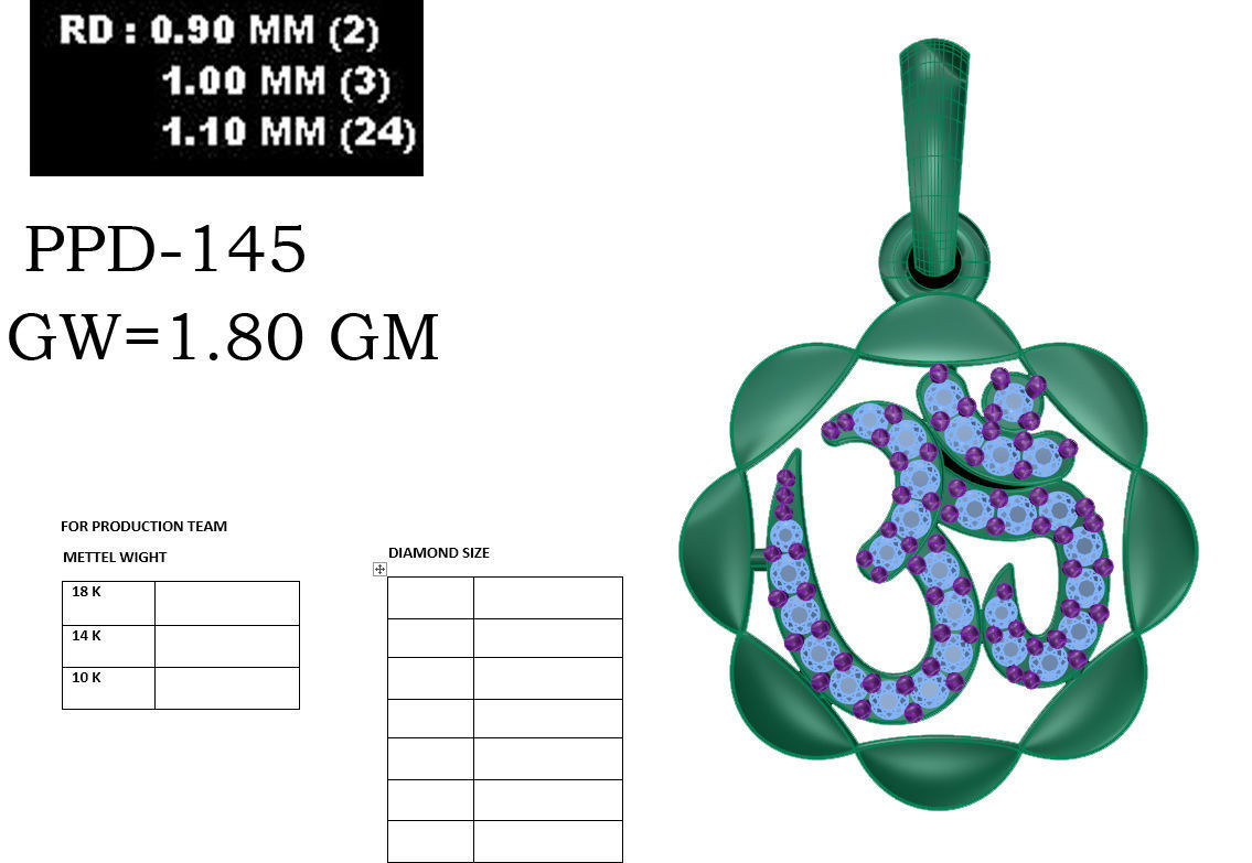 Spiritual pendant 3dm render detail 3D print model 3D print model_6