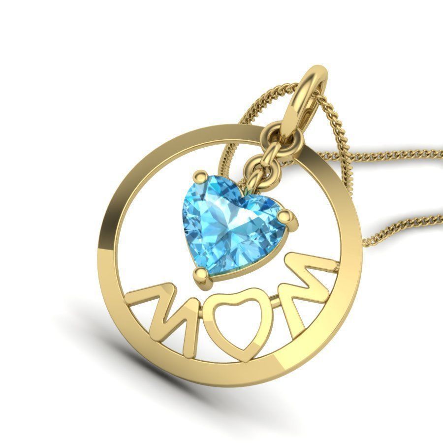 Mom pendant 3dm render detail 3D print model 3D print model_4