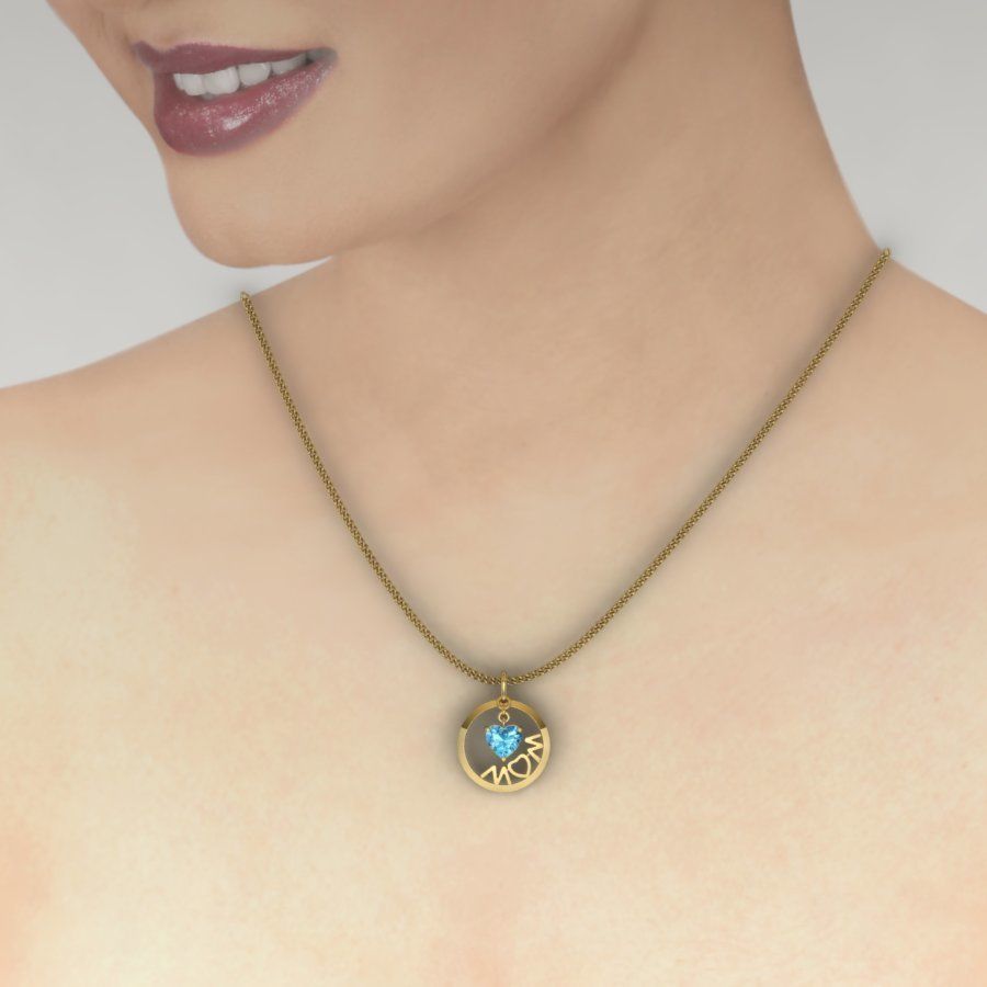 Mom pendant 3dm render detail 3D print model 3D print model_1