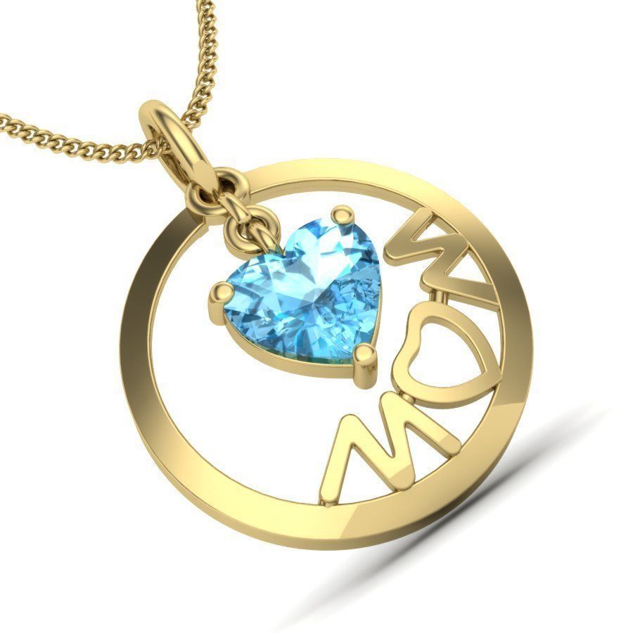 Mom pendant 3dm render detail 3D print model 3D print model_2