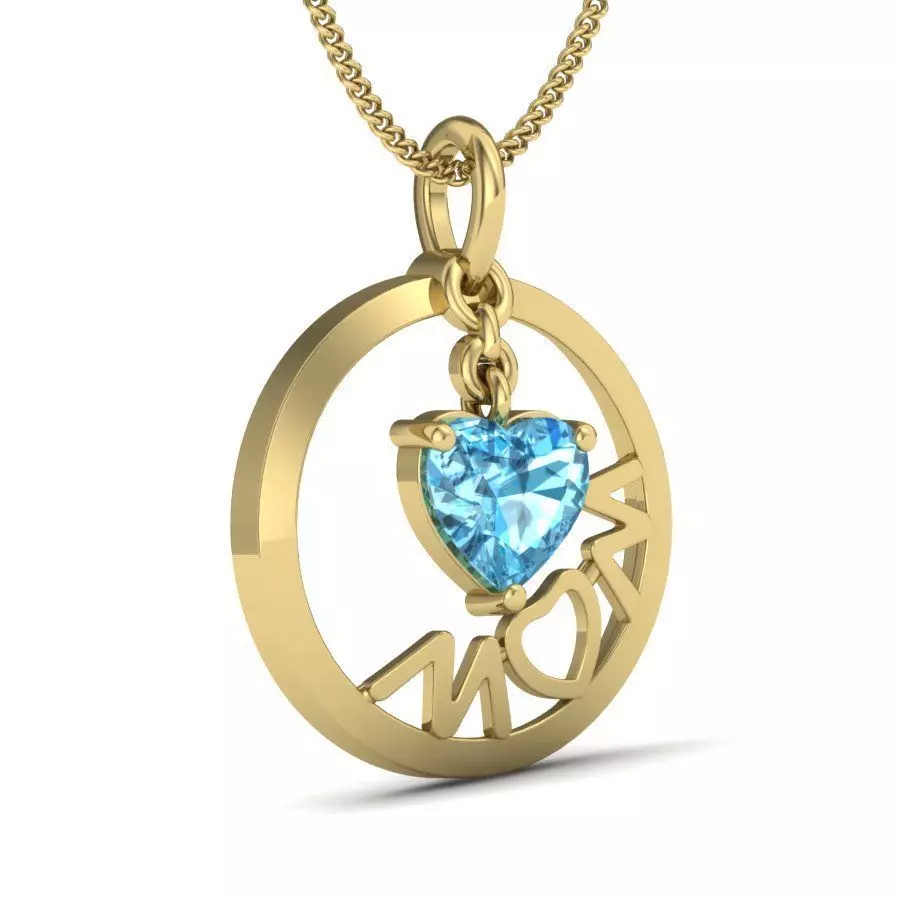 Mom pendant 3dm render detail 3D print model 3D print model_0