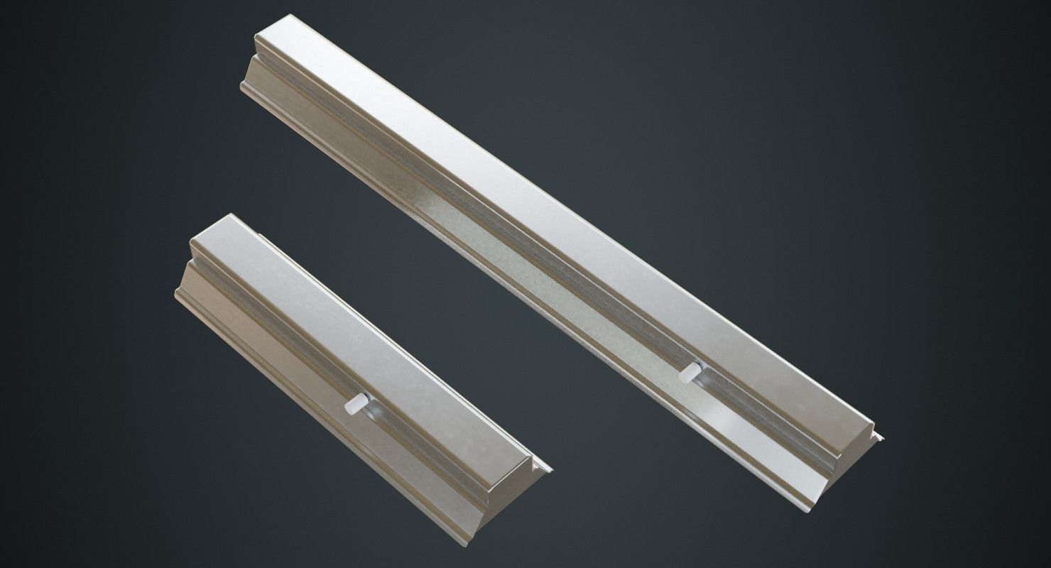 Fluorescent Bulb 1B Low-poly 3D model_4