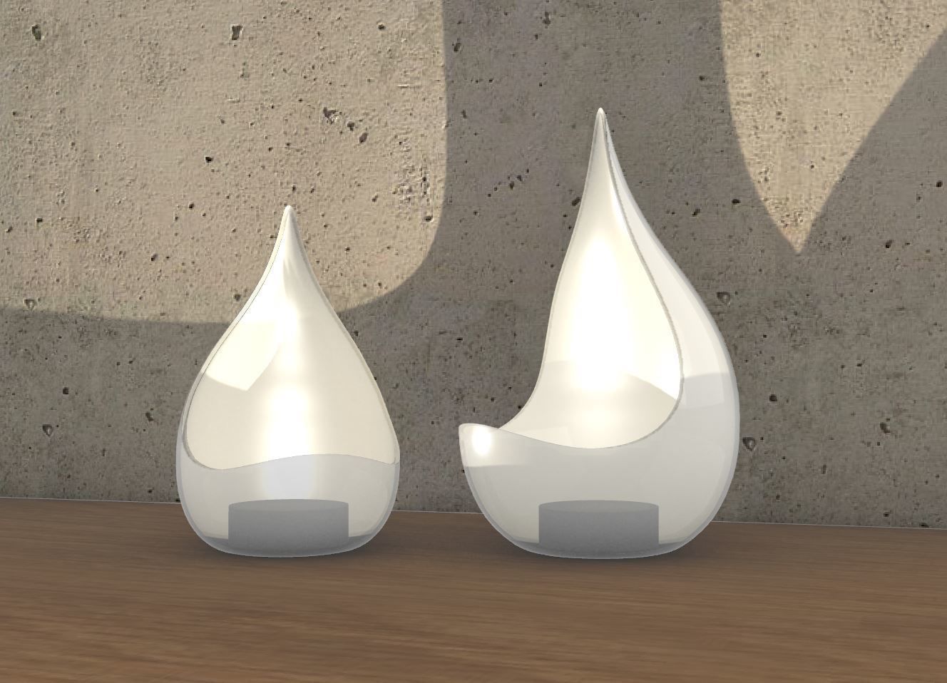 Teardrops Tealight Candle Holder 3D print model_3