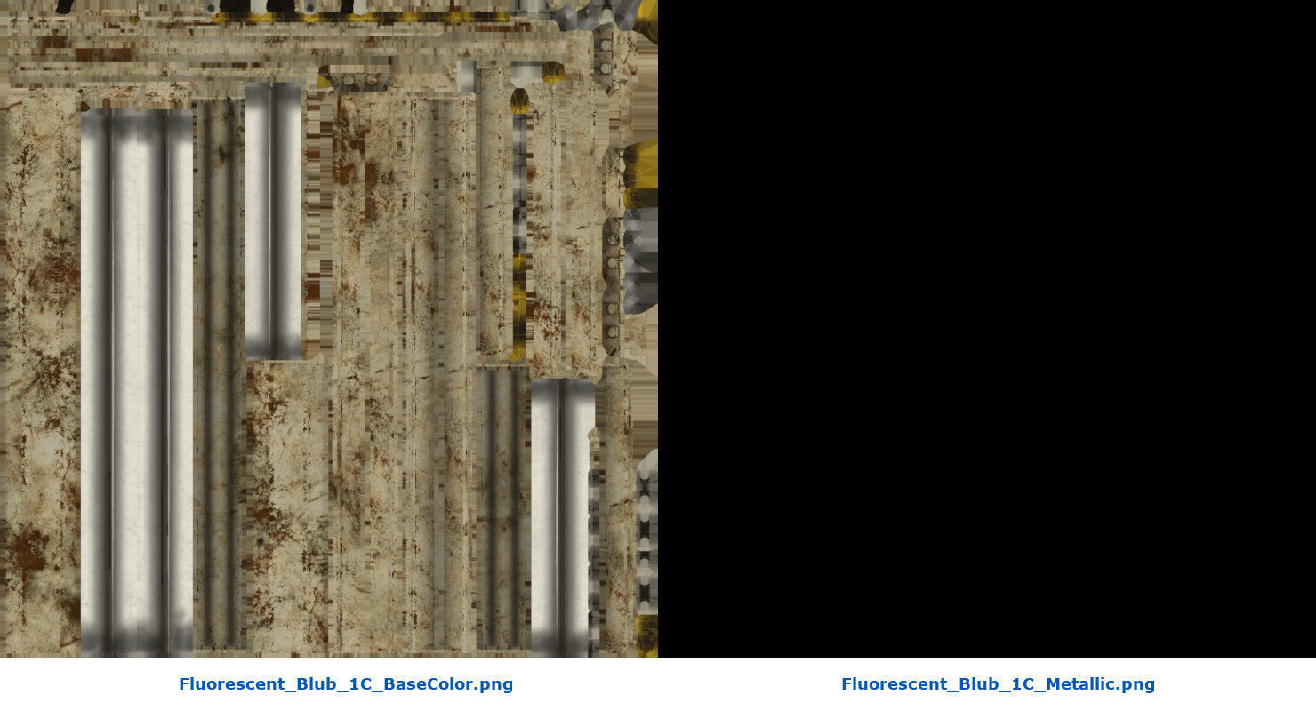 Fluorescent Bulb 1C Low-poly 3D model_8