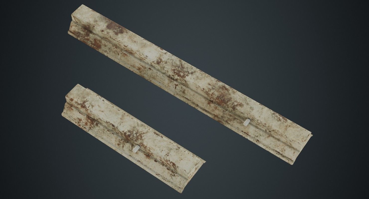 Fluorescent Bulb 1C Low-poly 3D model_4