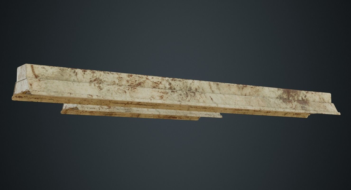 Fluorescent Bulb 1C Low-poly 3D model_3