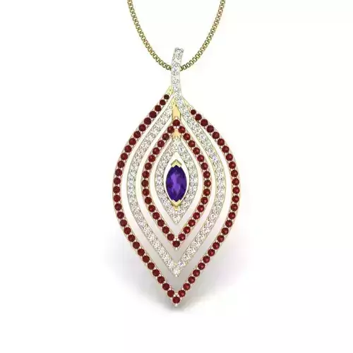 Women pendant 3dm render detail 3D print model