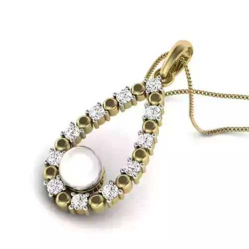 Women pearl pendant 3dm render detail 3D print model