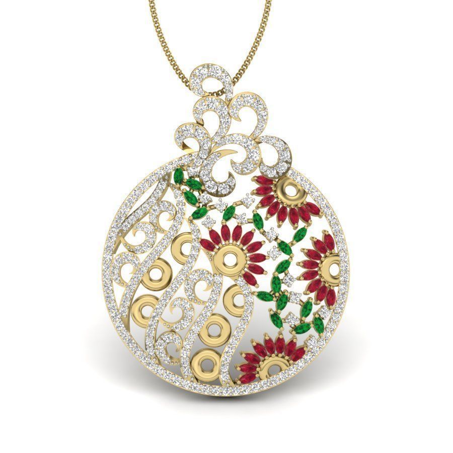 Women pendant 3dm render detail 3D print model 3D print model_5