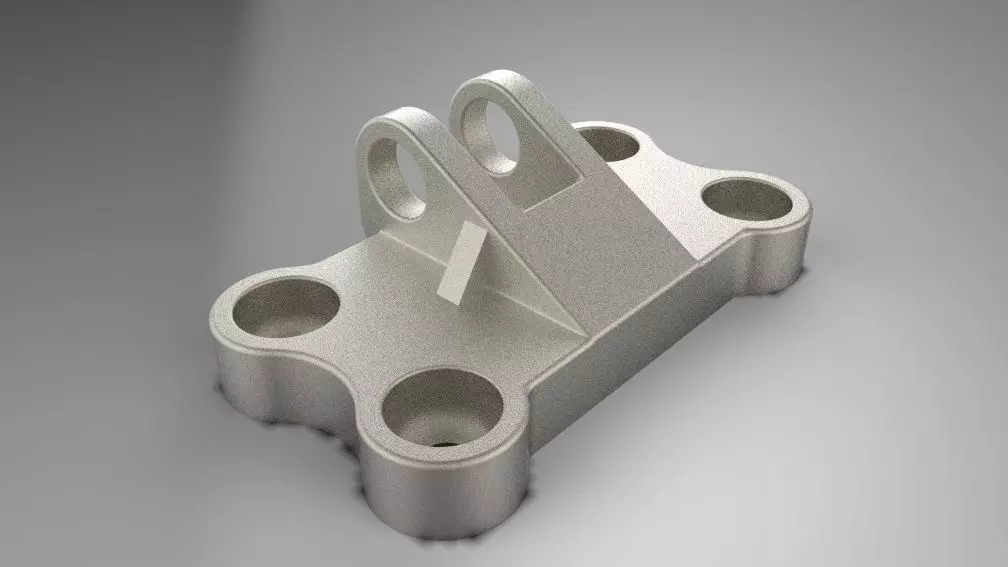 GE jet engine bracket Free 3D model_0