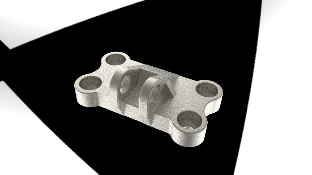 GE jet engine bracket Free 3D model_1