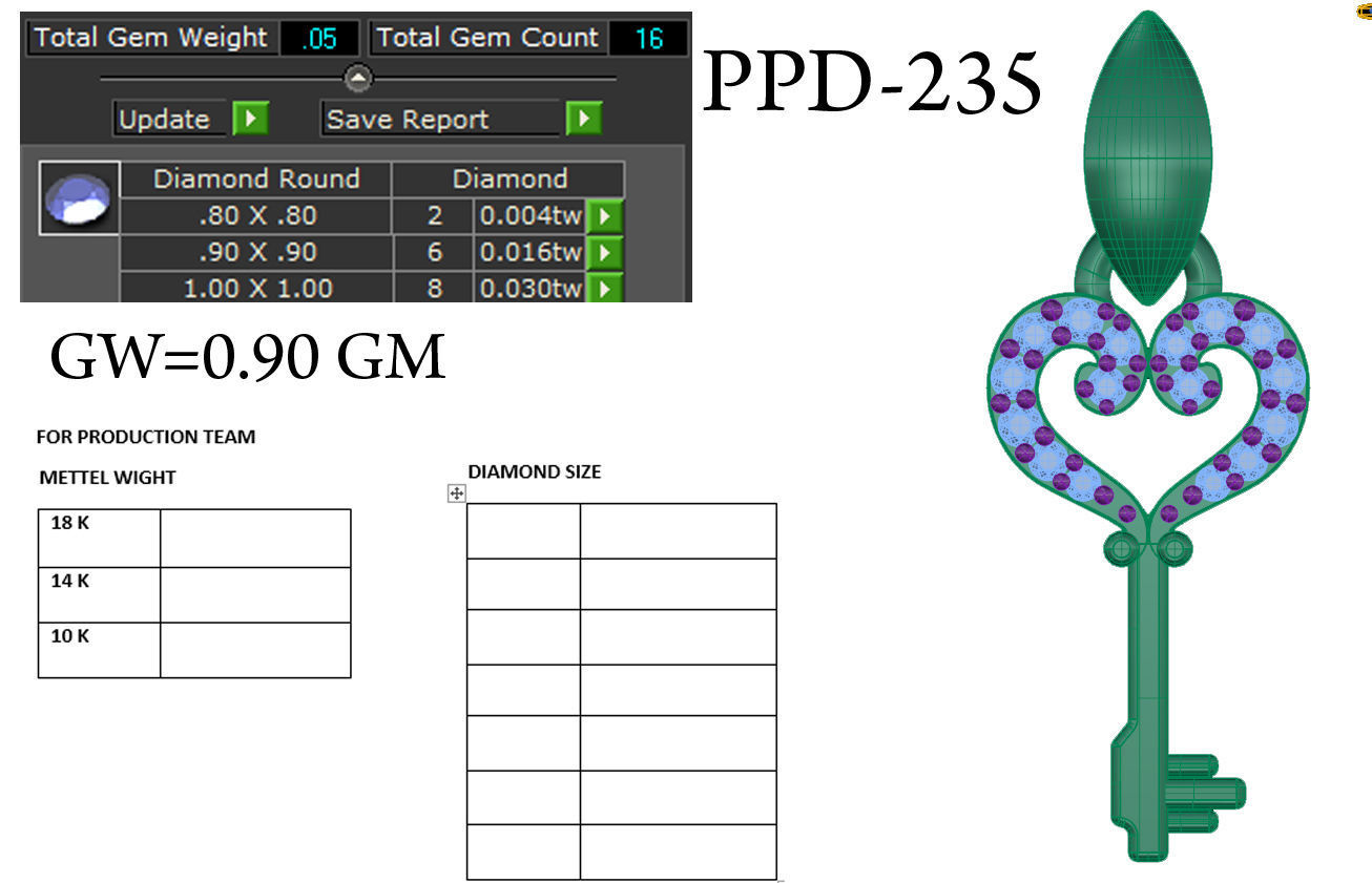 Women key pendant 3dm render detail 3D print model 3D print model_6