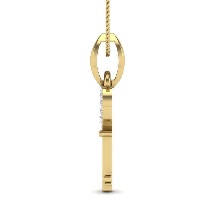 Women key pendant 3dm render detail 3D print model 3D print model_4