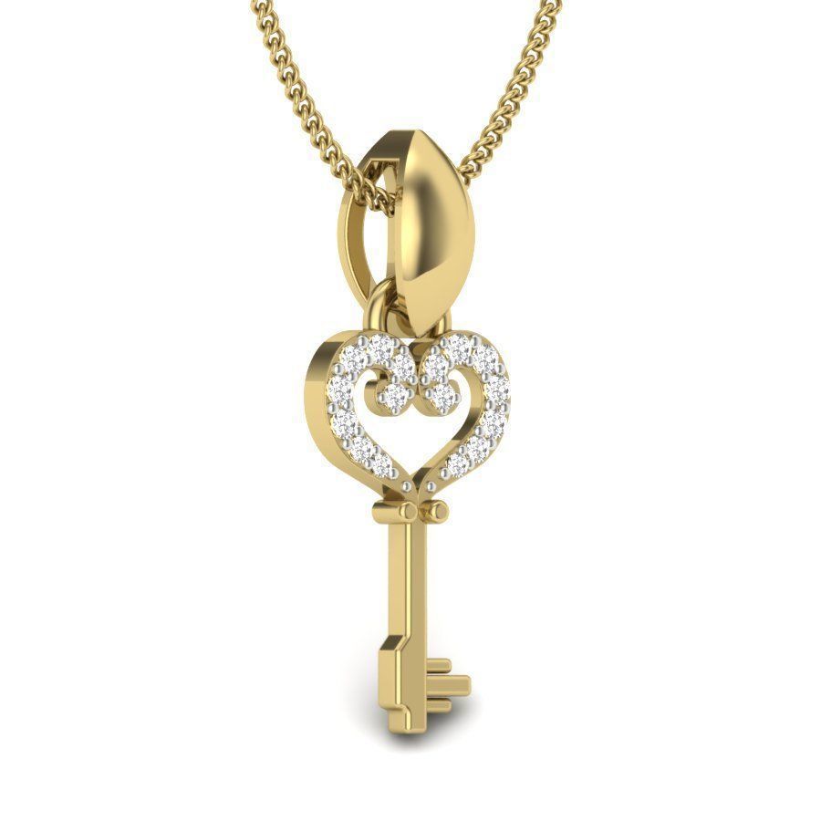 Women key pendant 3dm render detail 3D print model 3D print model_2