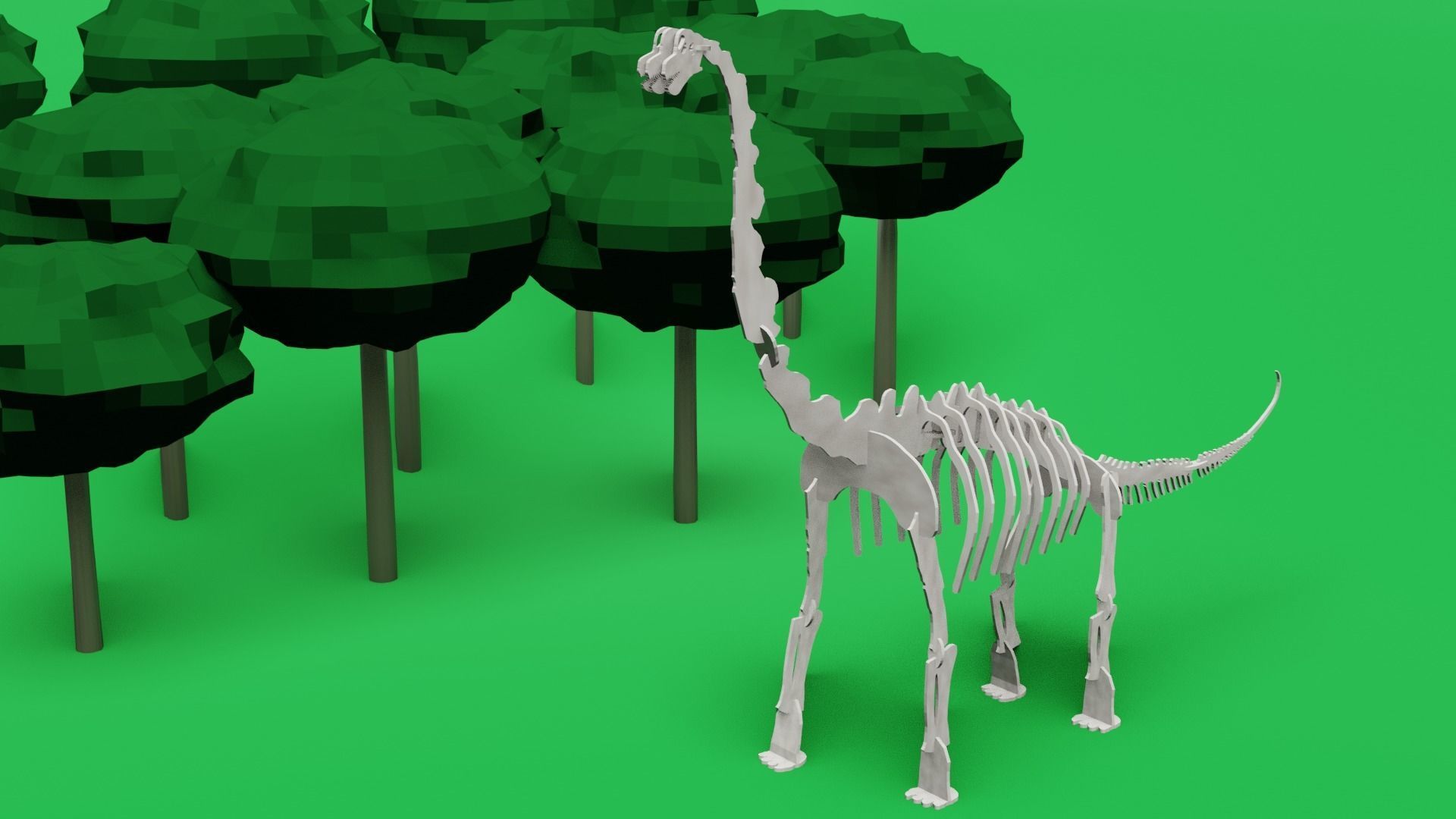 Brachiosaurus 3D Puzzle 3D print model_3