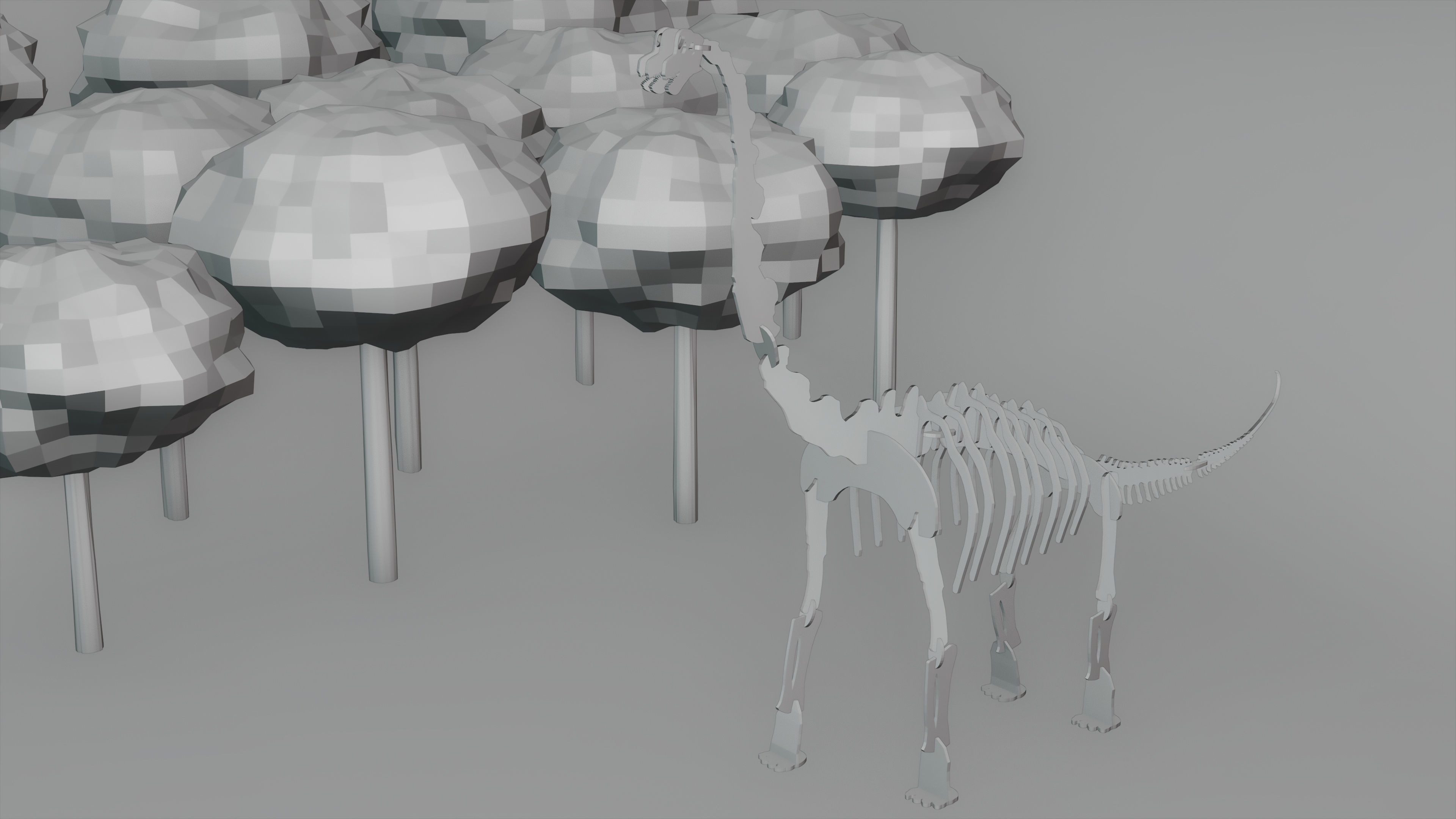 Brachiosaurus 3D Puzzle 3D print model_4