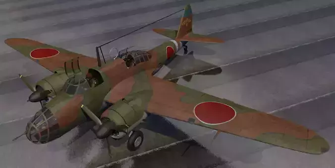 Kawasaki Ki-48 Sokei - aka Lily 3D model