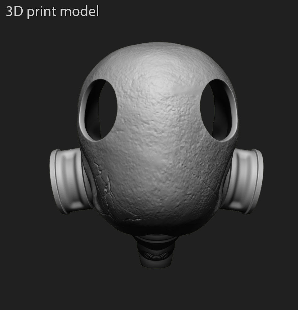 skull pendant jewelry with mask for bikers vol1 3D print model_6