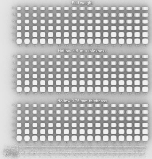 Signet rings set CUSHION top 3D print model_1