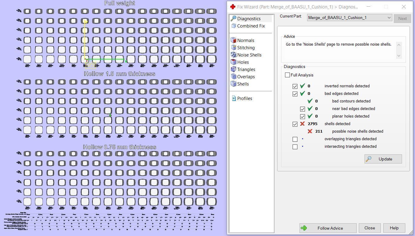Signet rings set CUSHION top 3D print model_19