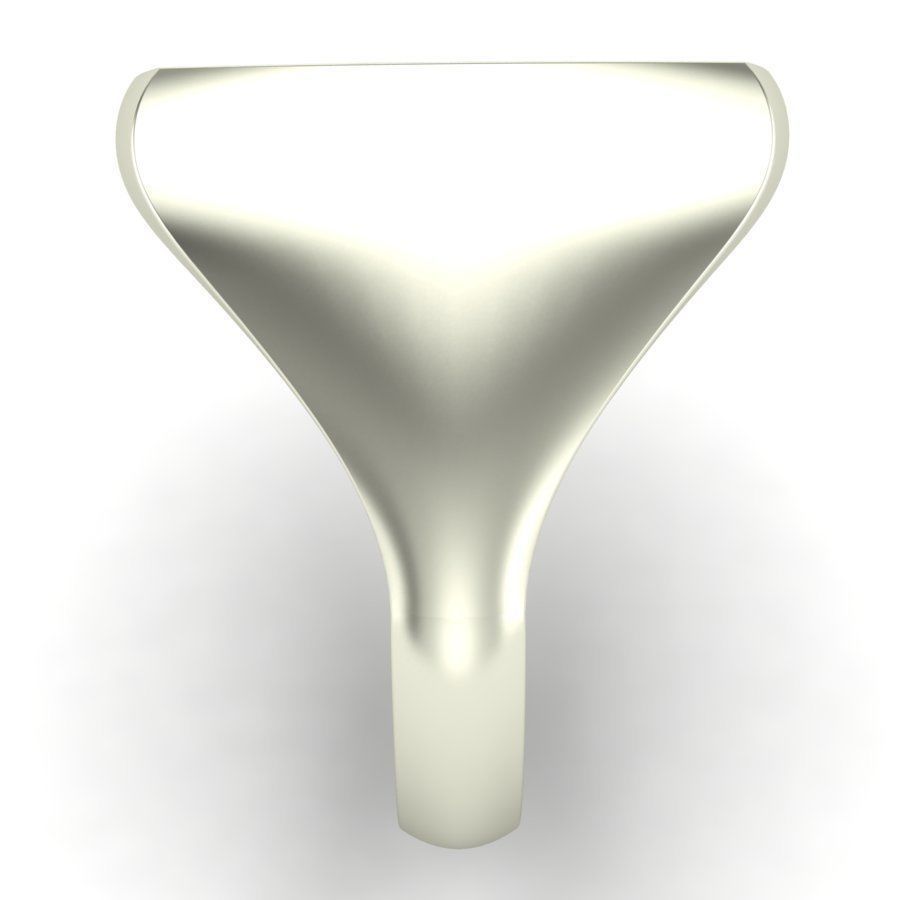 Signet rings set CUSHION top 3D print model_4