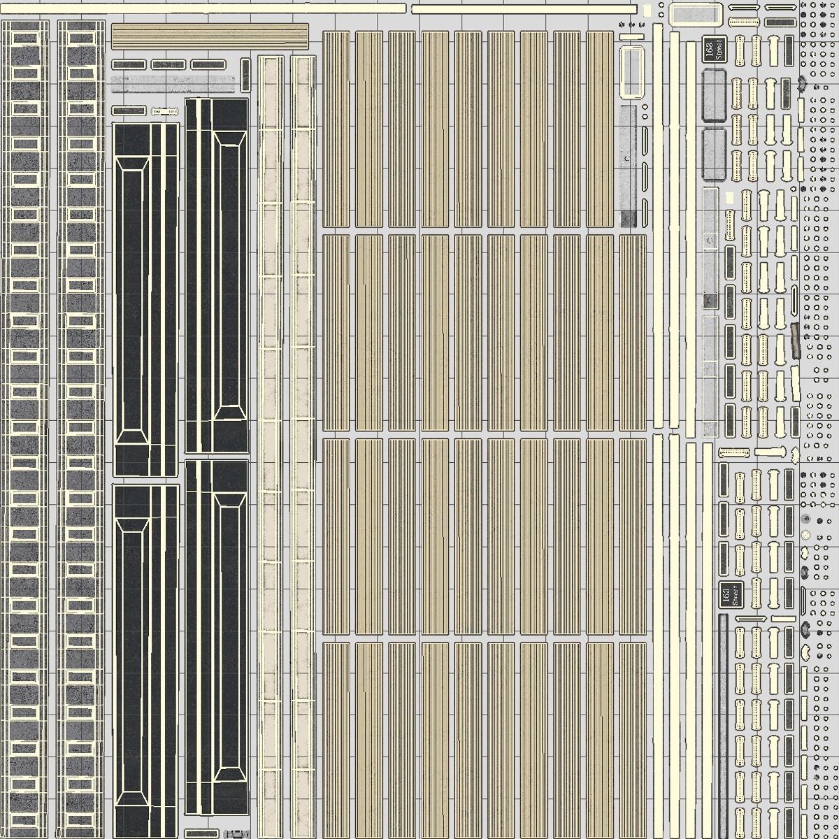 Subway train at station Low-poly 3D model_7