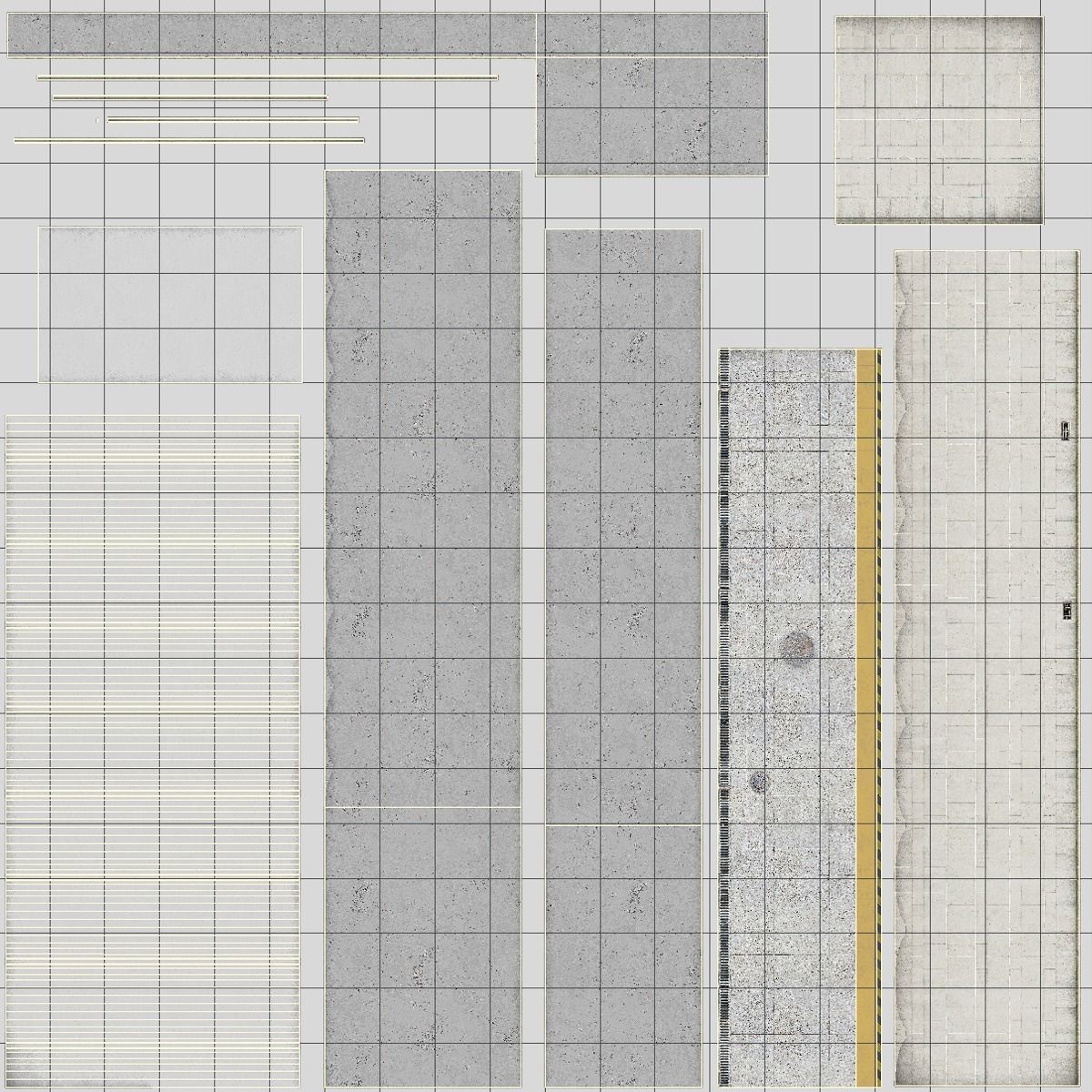 Subway train at station Low-poly 3D model_8