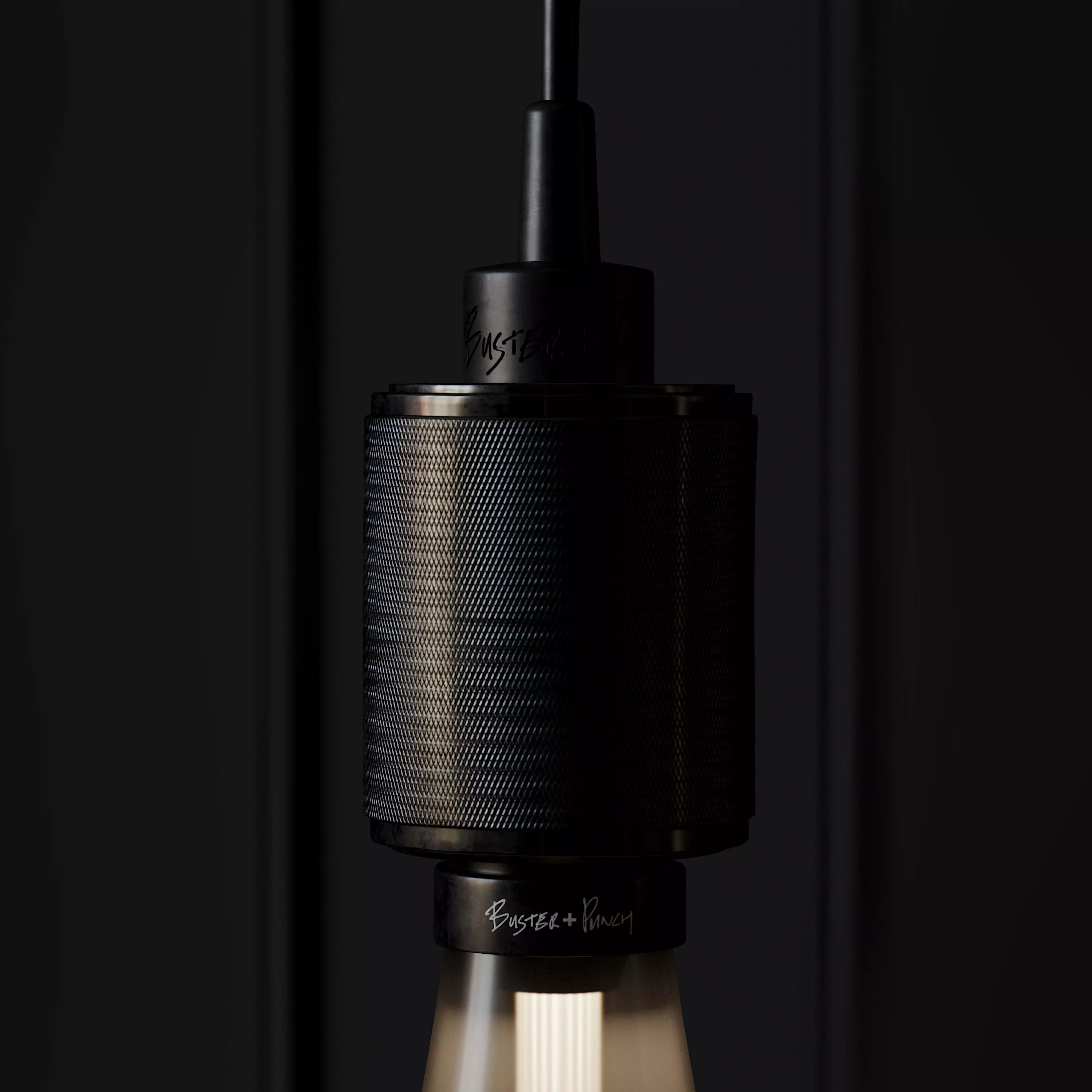 Buster Punch Pendant Heavy Metal Smoked Bronze 3D Model 3D model_0