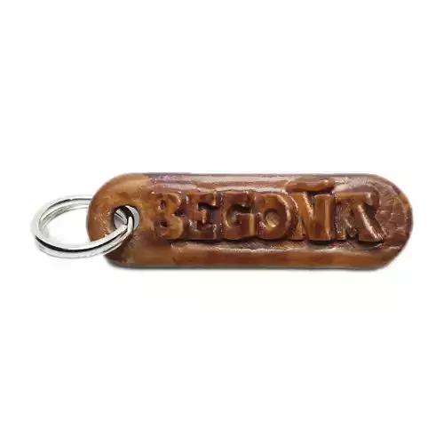 BEGONA Personalized keychain embossed letters