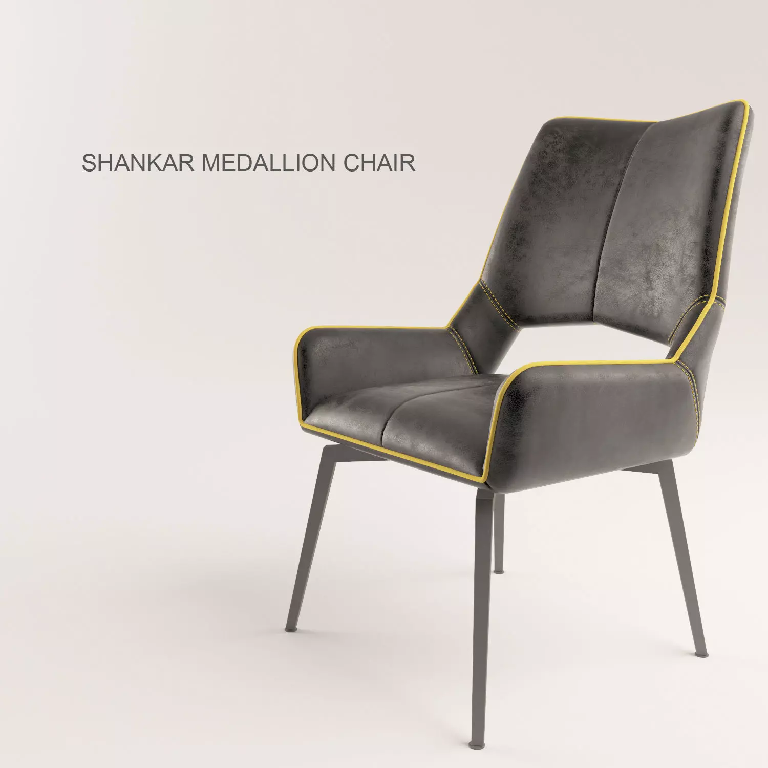 Shankar Medallion dining chair 3D model