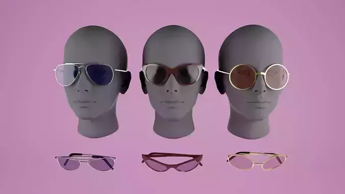 Low poly Glasses Pack