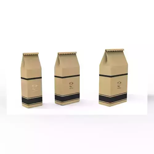 3D Package Model coffee bag packaging