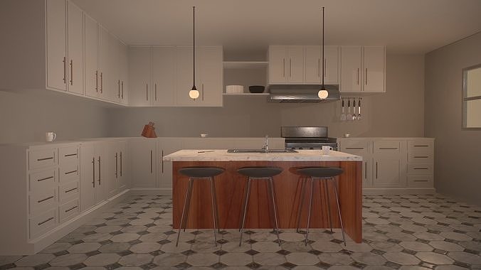 Kitchen Set cabinet 3D model