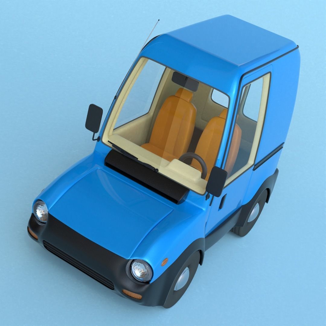Toon Van 3D model_4