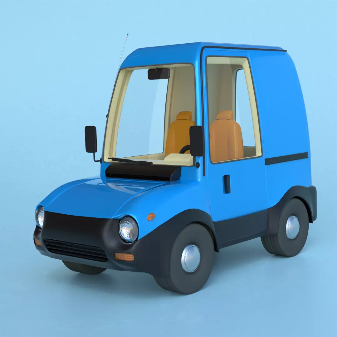 Toon Van 3D model_0