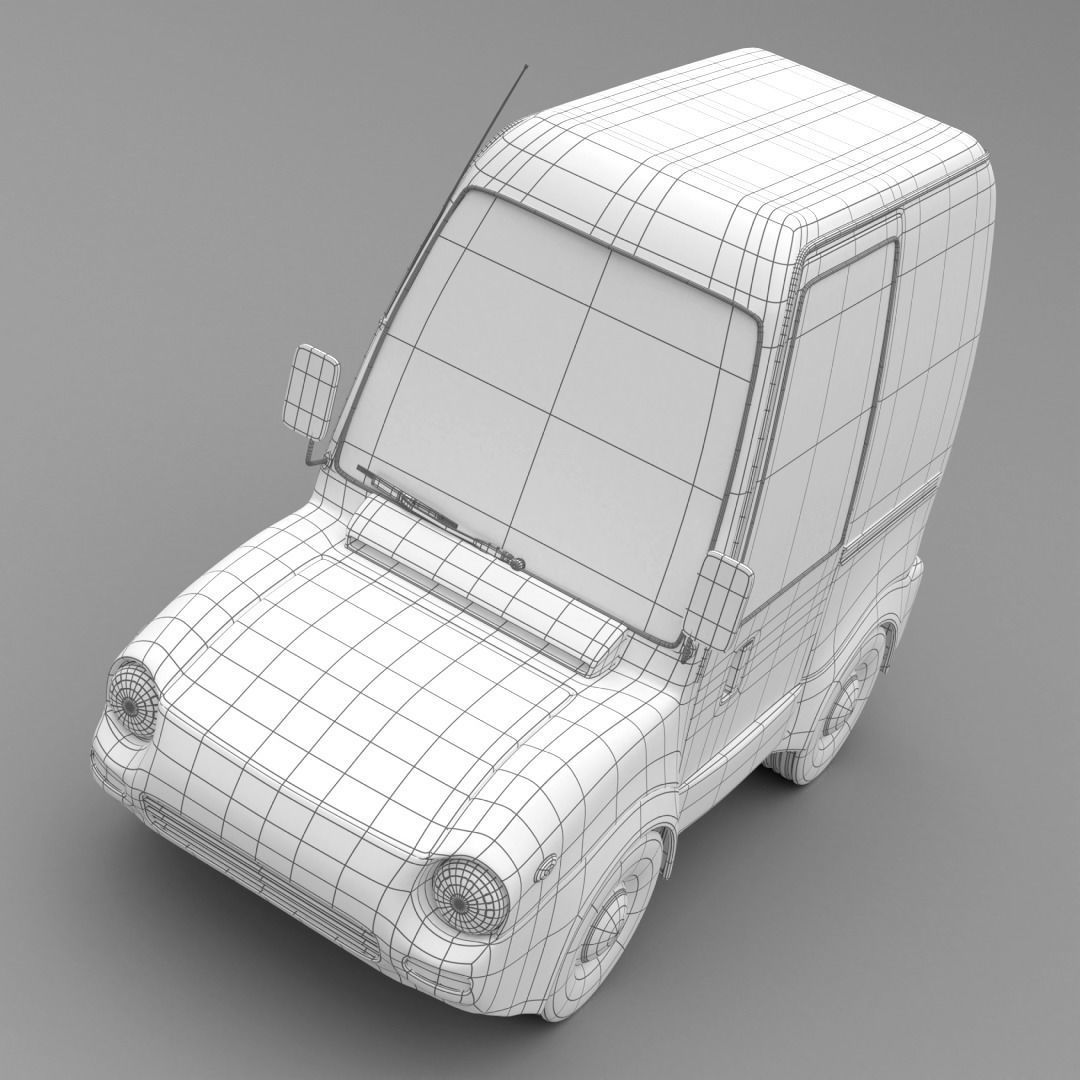 Toon Van 3D model_5