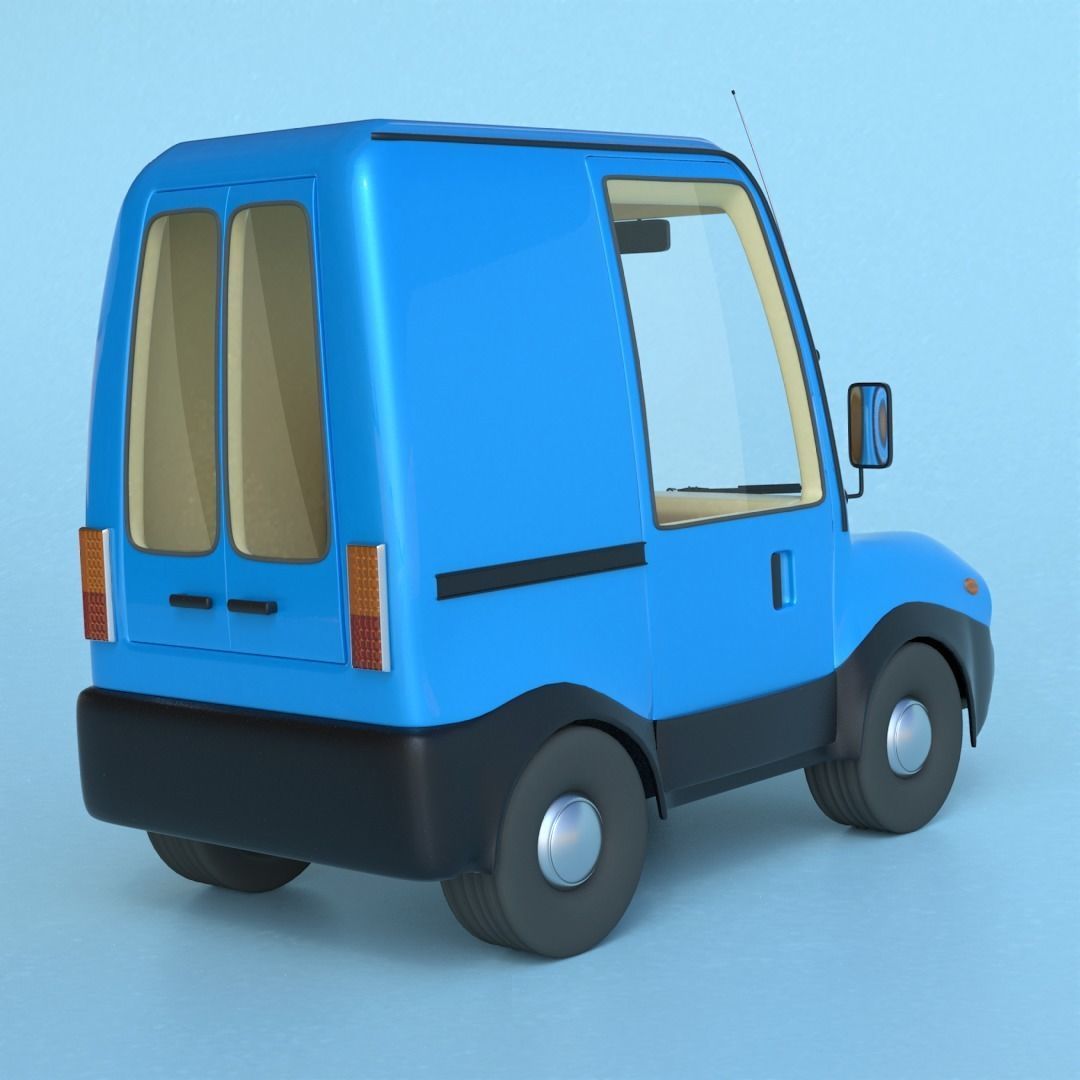 Toon Van 3D model_2
