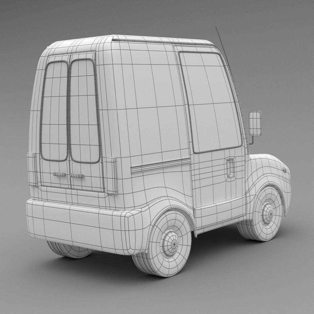 Toon Van 3D model_3