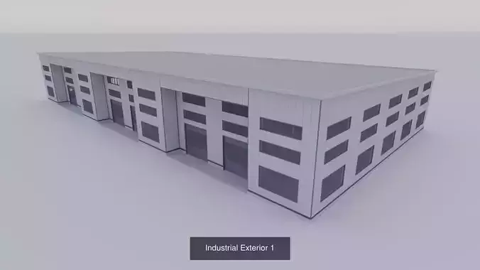Industrial Building Exterior x3