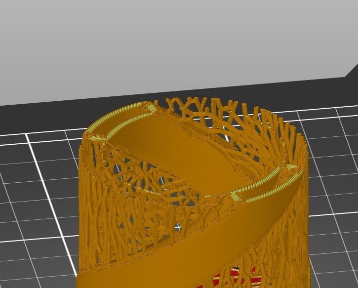 Cylindrical Twisty Candle Light Stand Tealight with Voronoi 3D print model_9