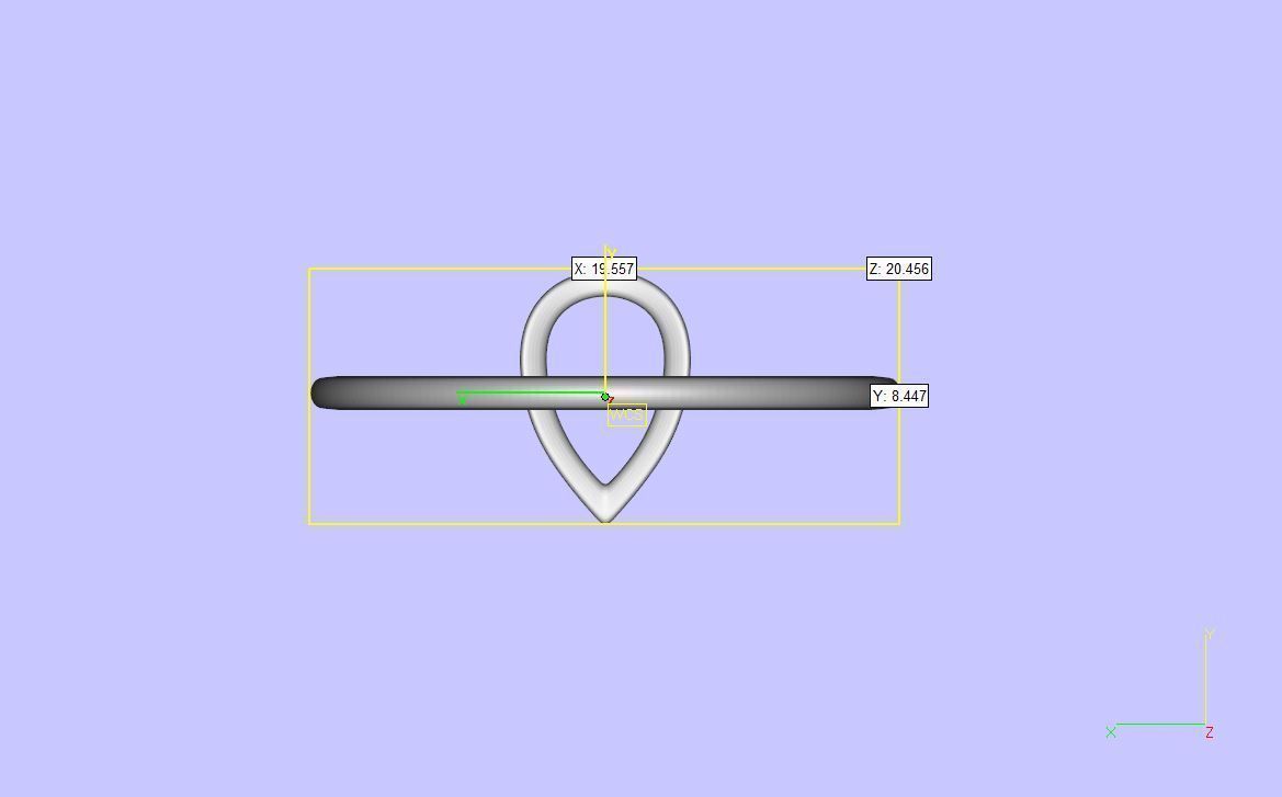 Pear Diamond Ring with Marquise Diamond Crown 3D print model_10