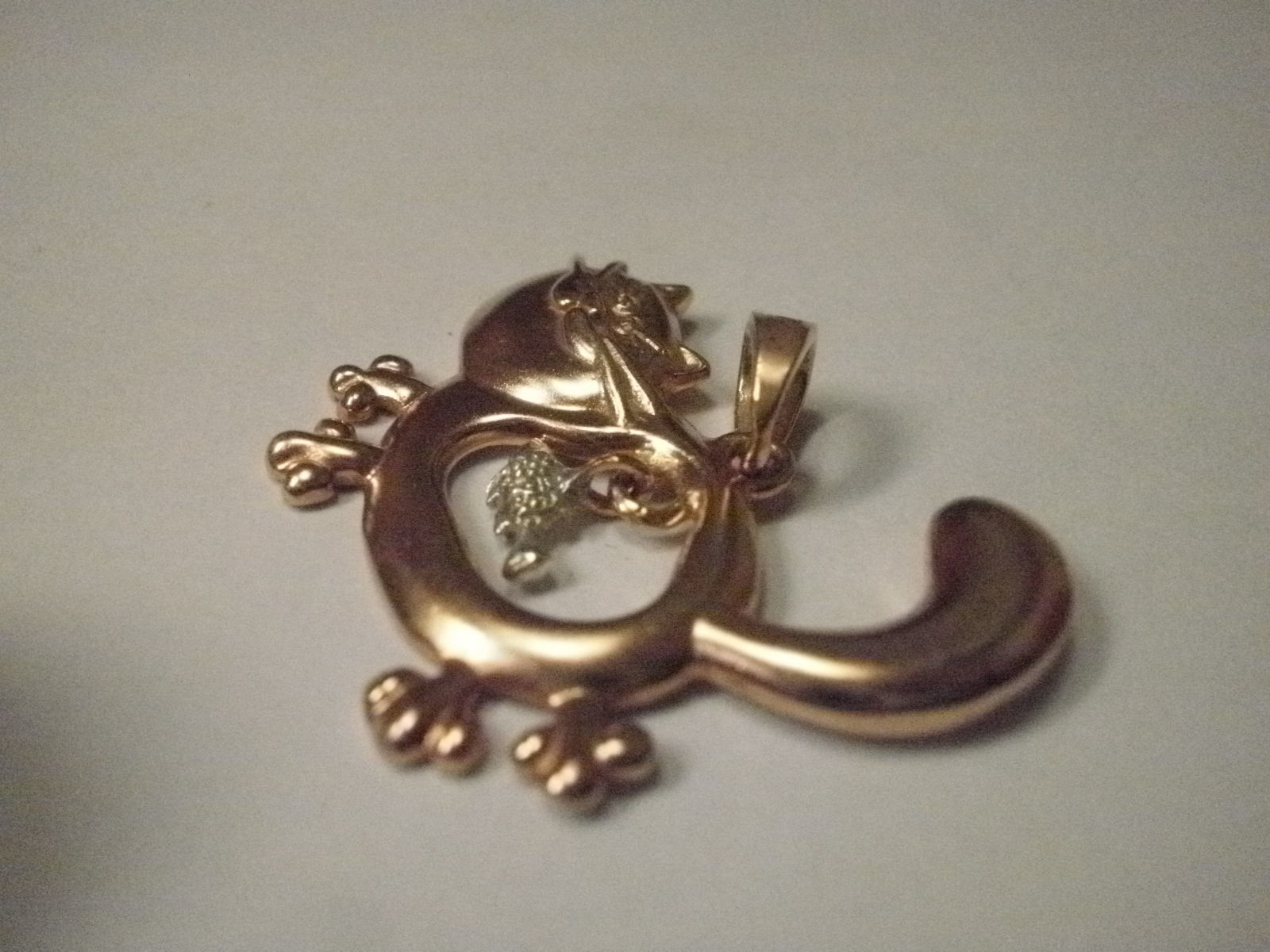 Fish and Cat pendant 3D print model_1