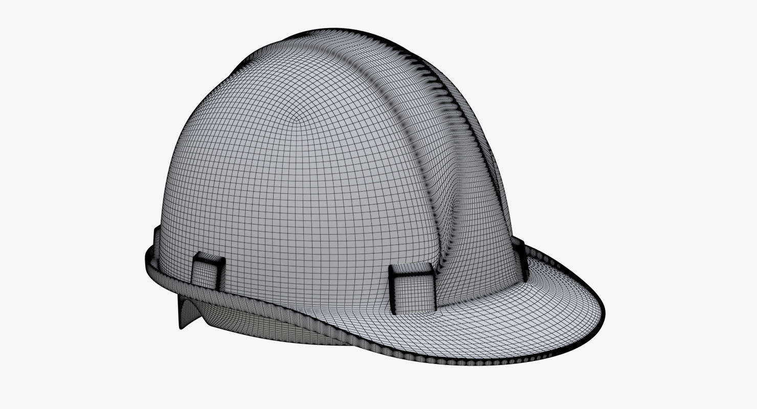 Worker Safety Helmet - Yellow Hard Hat  PBR Low-poly 3D model_14