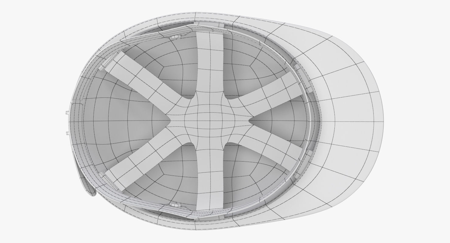 Worker Safety Helmet - Yellow Hard Hat  PBR Low-poly 3D model_18
