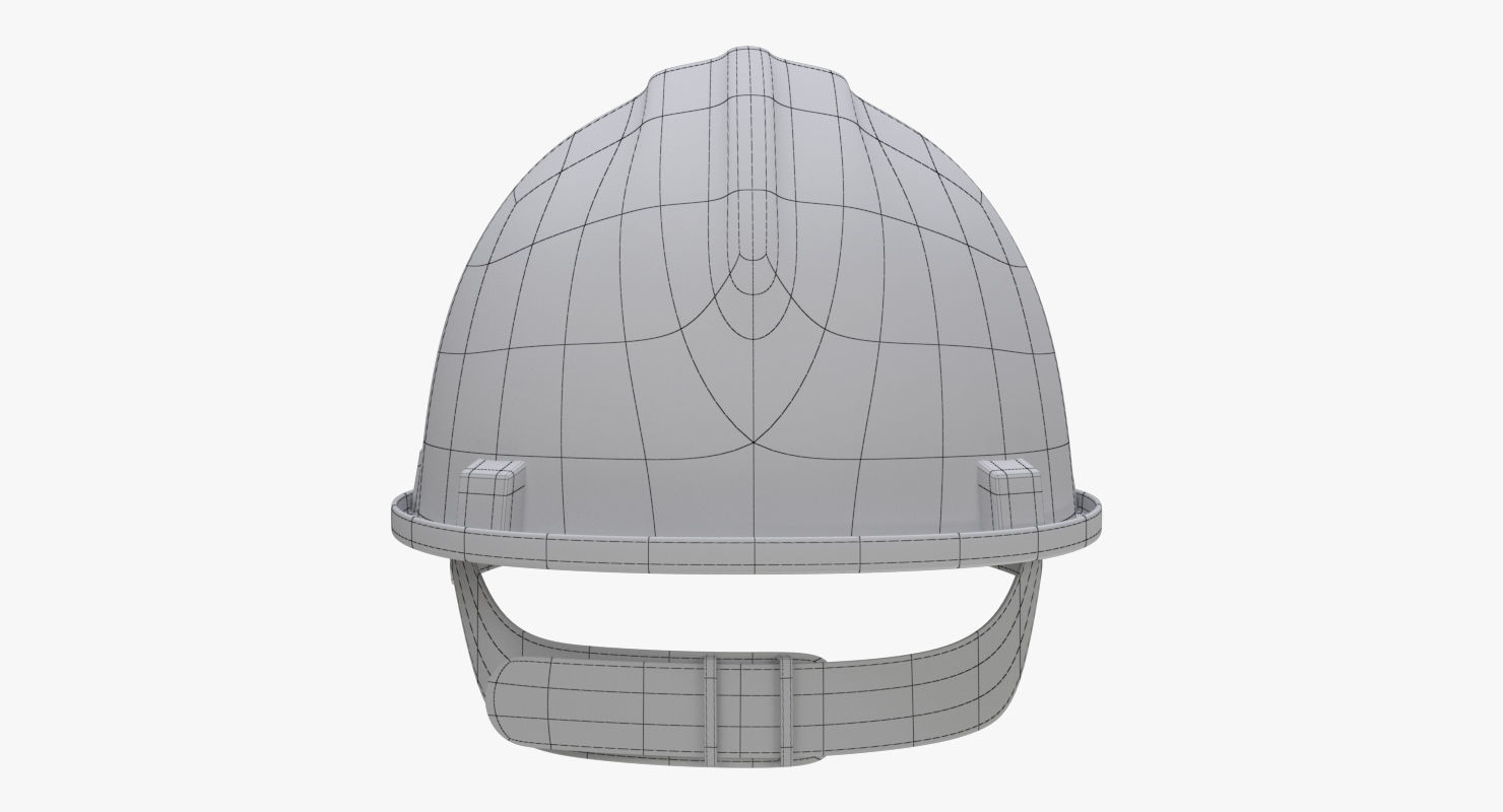 Worker Safety Helmet - Yellow Hard Hat  PBR Low-poly 3D model_16